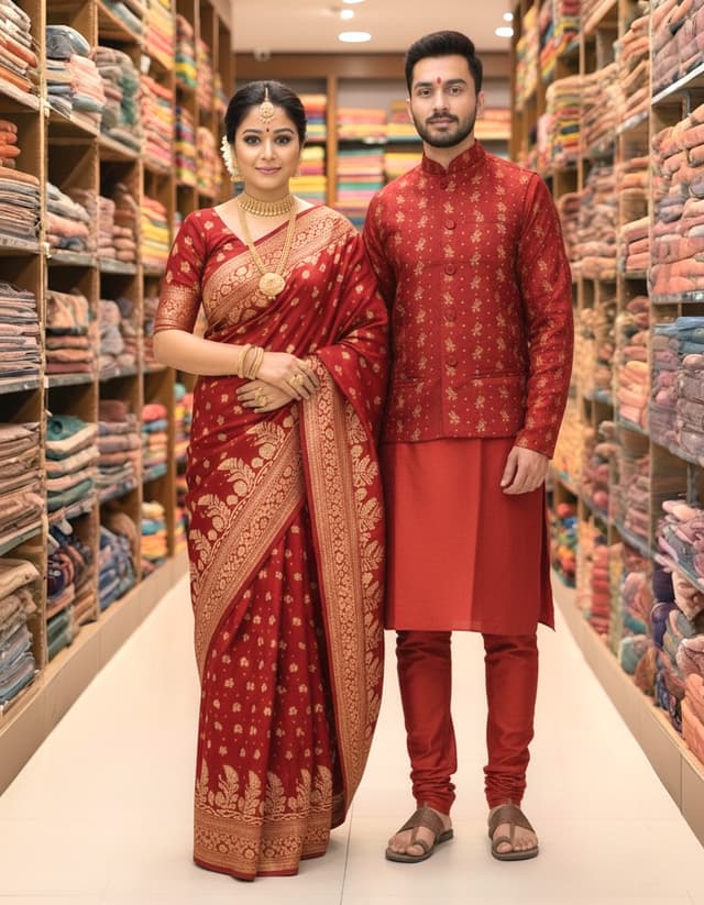 Couple Panjabi and sharee