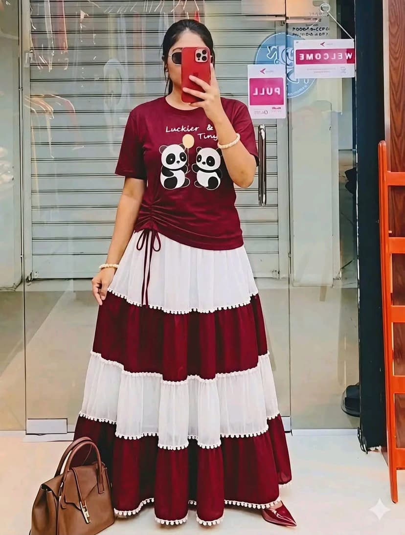 Skirt and Tshirt Set