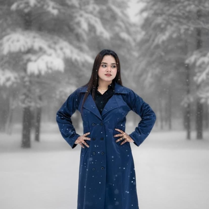Stylish Ladies Overcoat ( Button System)